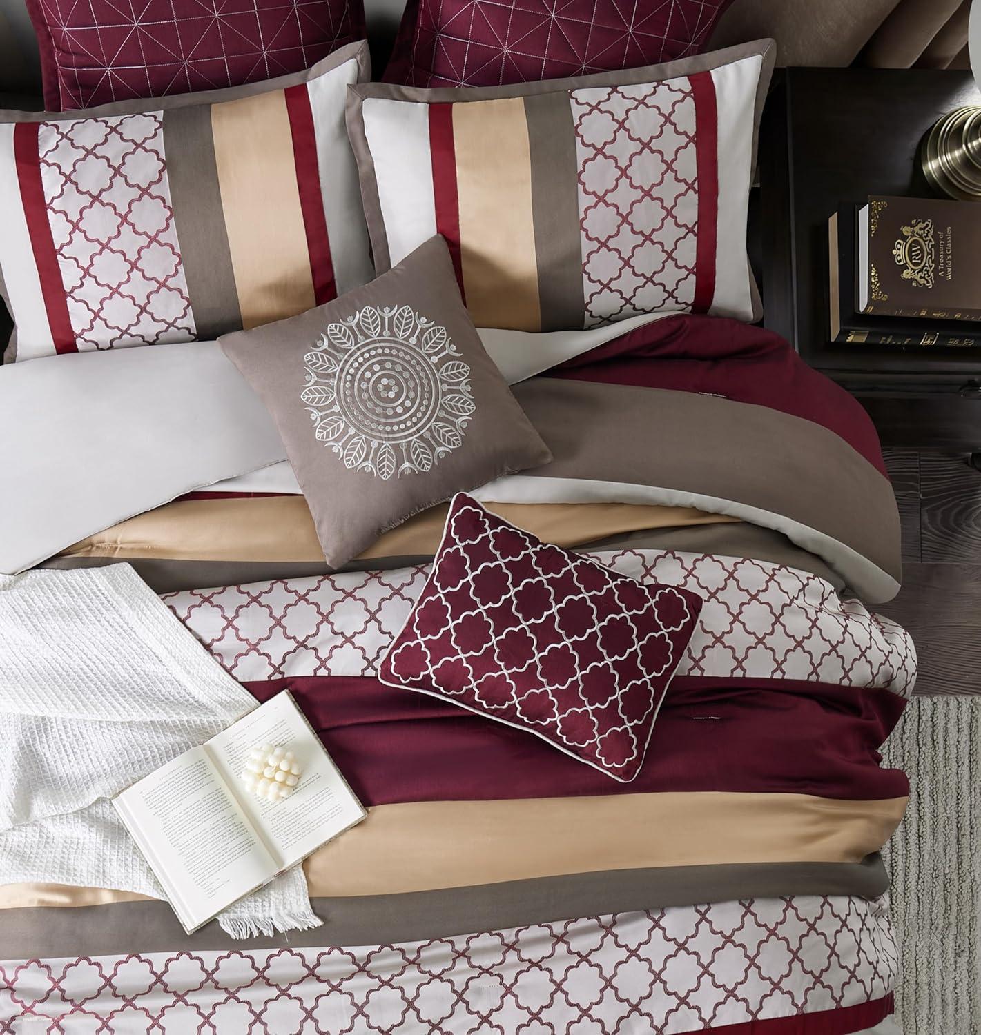 Nanshing America, Inc Avalon Microfiber Modern & Contemporary 8 Piece Comforter Set