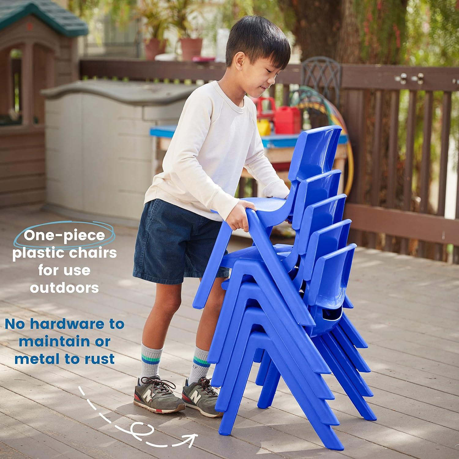 ECR4Kids Plastic School Stack Chair, Classroom Furniture