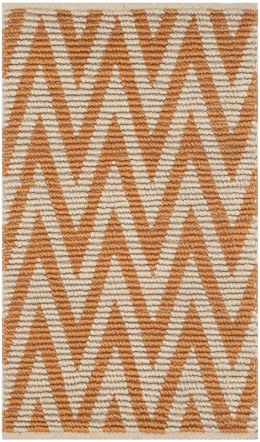 Cape Cod CAP863 Hand Woven Accent Rug - Natural/Orange - 2'3"x3'9" - Safavieh.