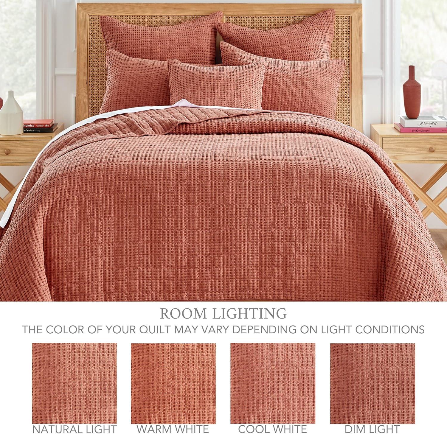 Mills Waffle Adobe King Bedspread Set - Levtex Home