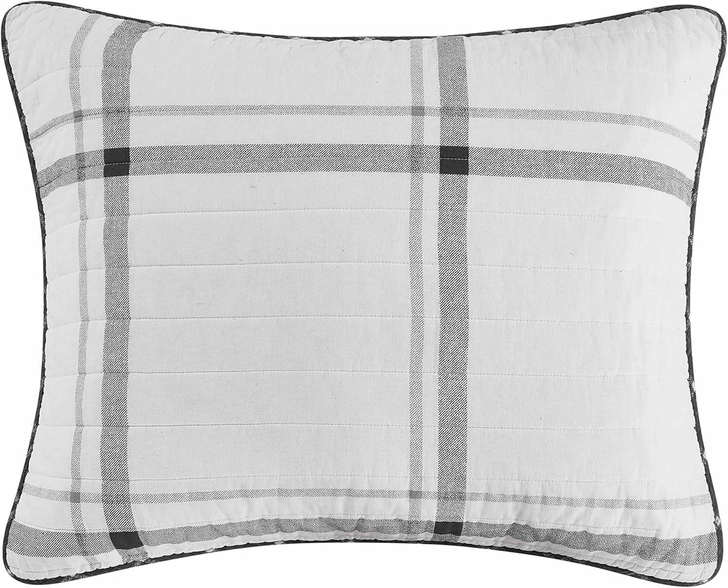 Nautica Fleetville Cotton Reversible Grey Quilt Set