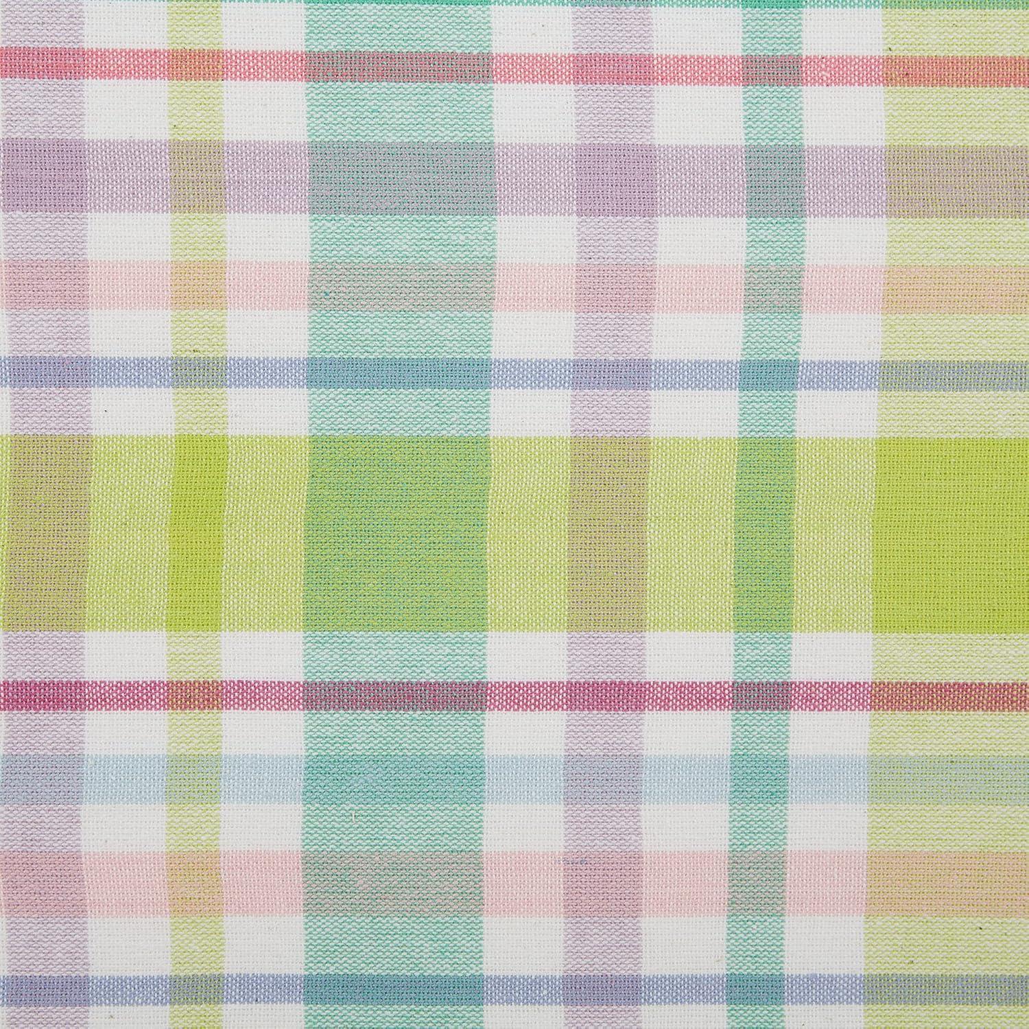 DII Spring Plaid Napkin (Set of 6), 20x20", 100% Cotton