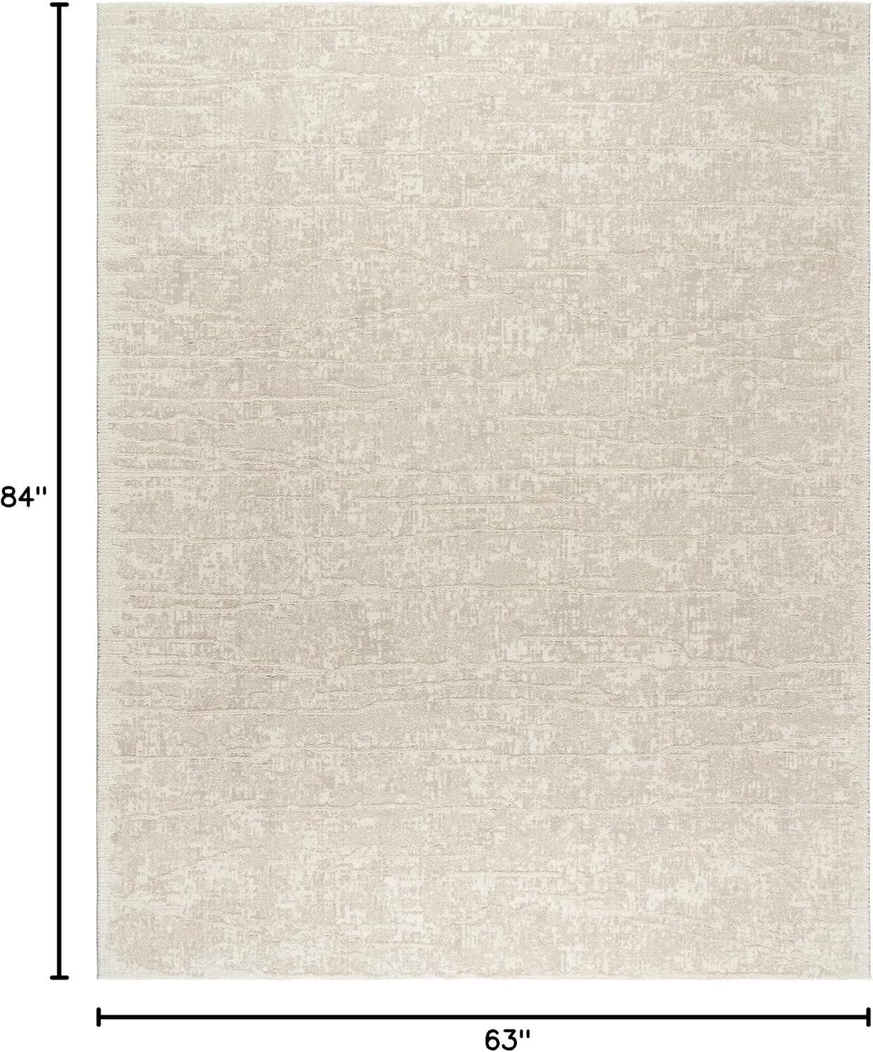 Trevi Kosmas Linear Modern Abstract Cream Plush Polyester Area Rug