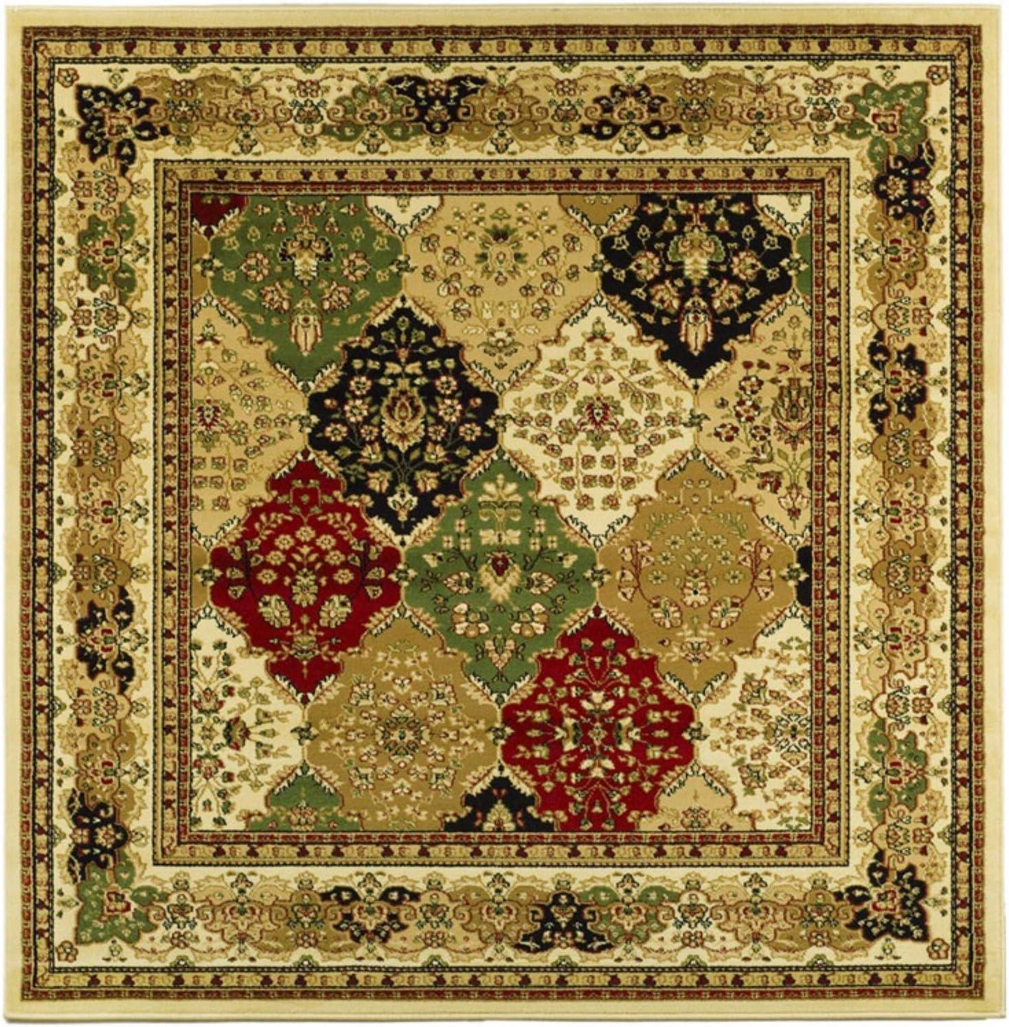 SAFAVIEH Lyndhurst Oliva Traditional Bordered Area Rug, Multi/Ivory, 4' x 6'