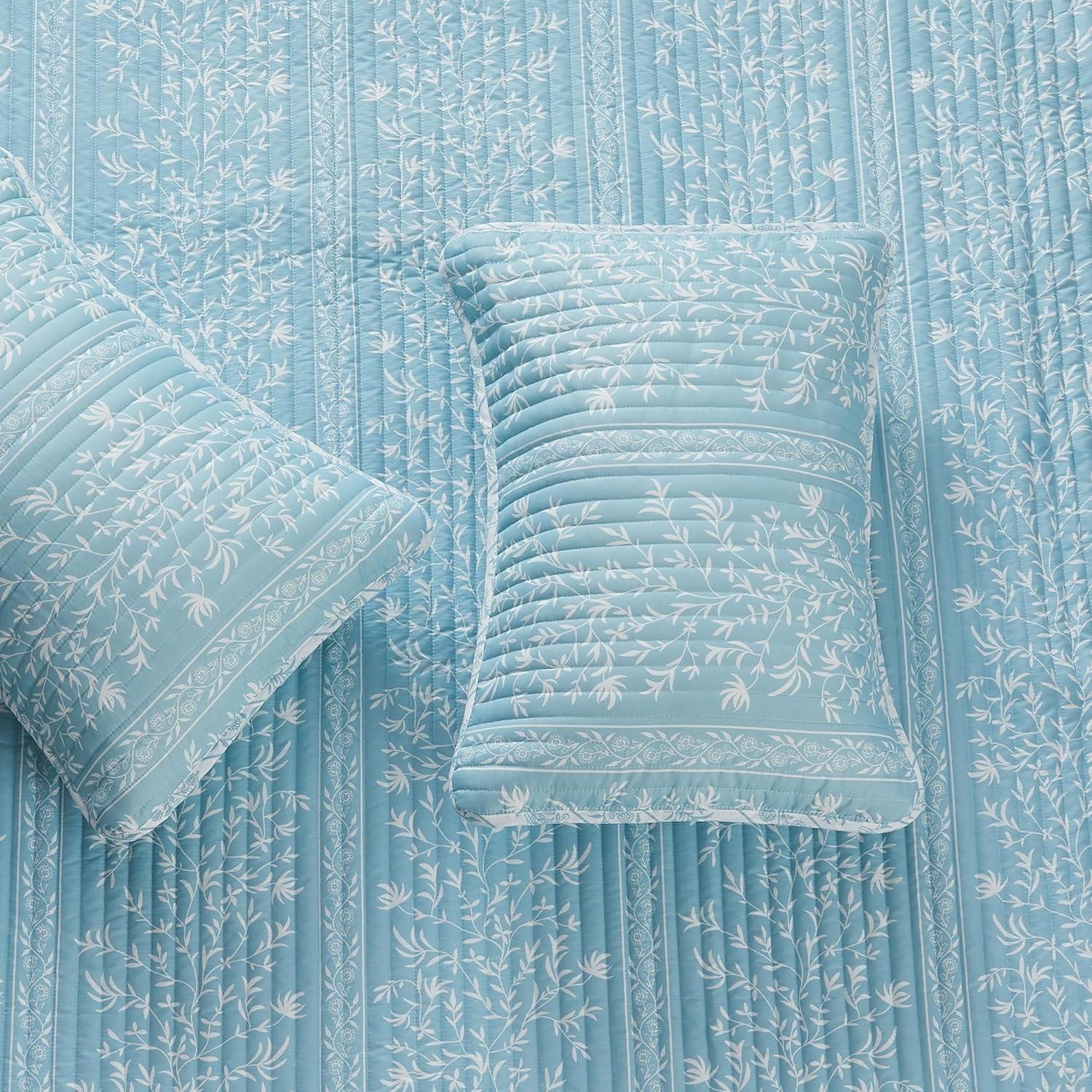 FreshFolds Bright & Colorful Tiny Floral Quilt Set with Shams