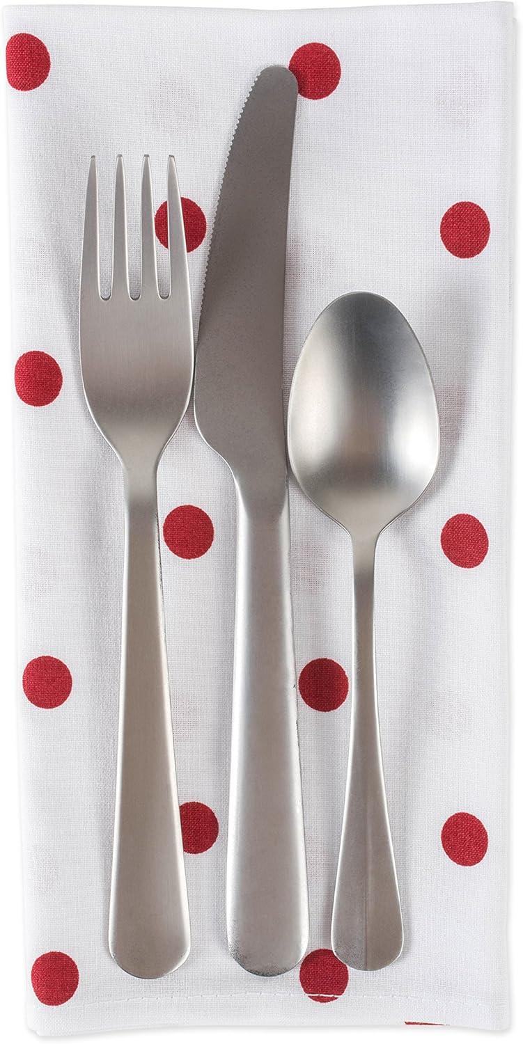 DII Polka Dot Napkin(Set of 4) White/Red