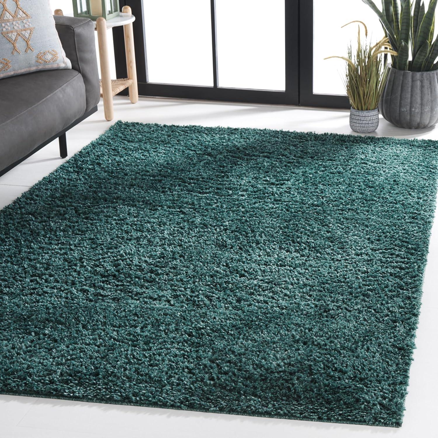 August Shag AUG200 Power Loomed Indoor Area Rug - Green - 9'x12' - Safavieh