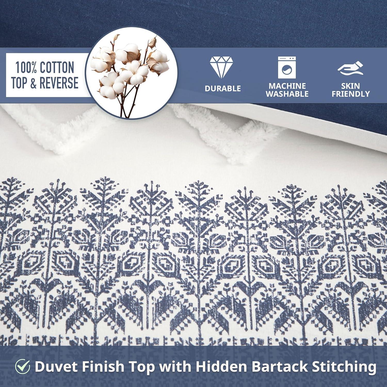 INK+IVY Mila 3 Piece Cotton Comforter Set with Chenille Tufting