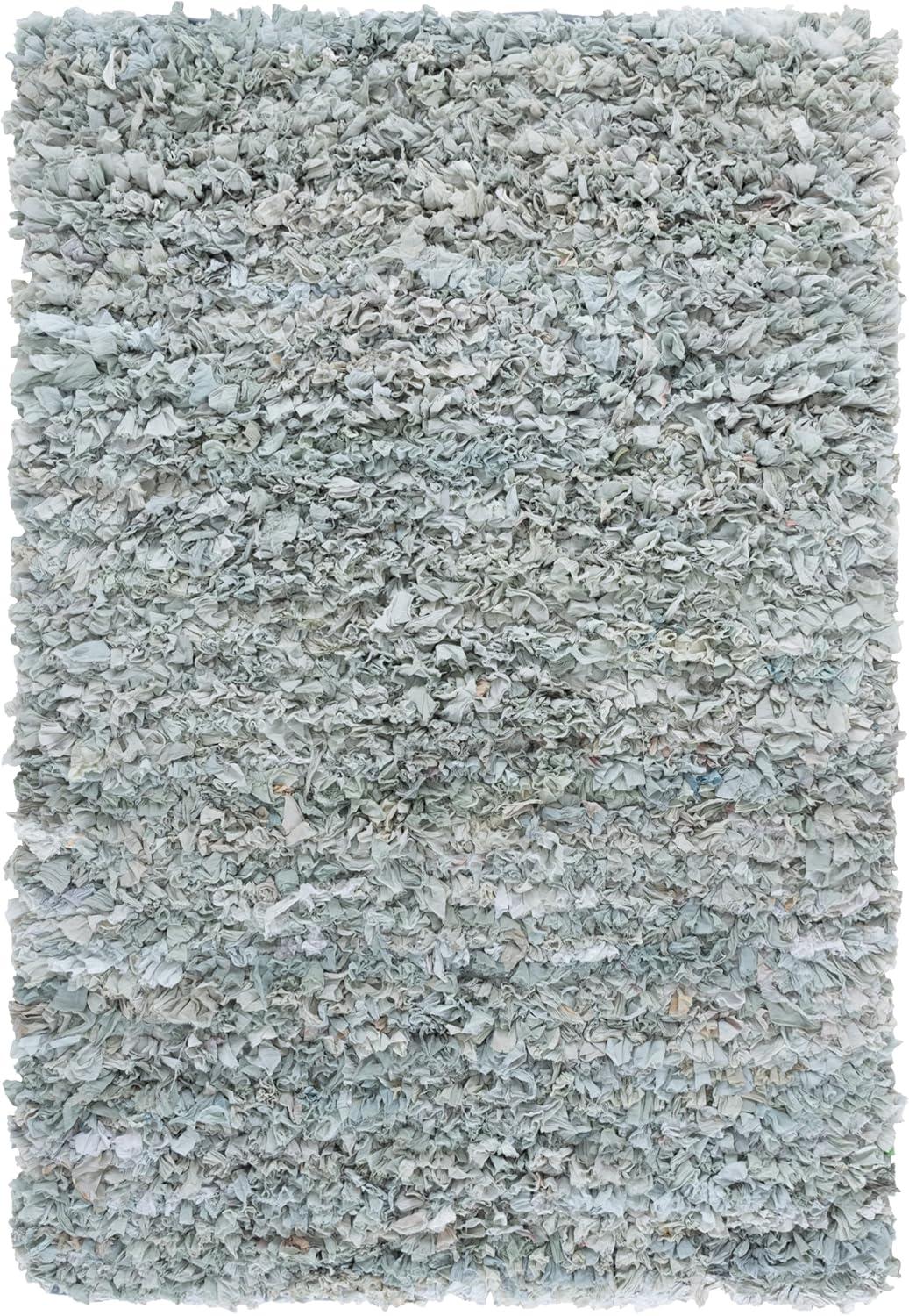 Rio Shag SG951 Hand Loomed Indoor Area Rug - Light Green - 5'x8' - Safavieh