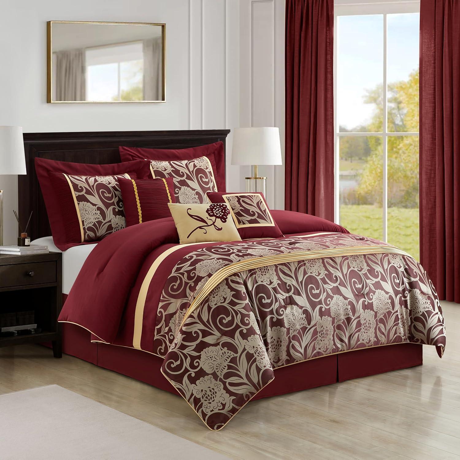 Nanshing 7pc King Mollybee Comforter Set Red