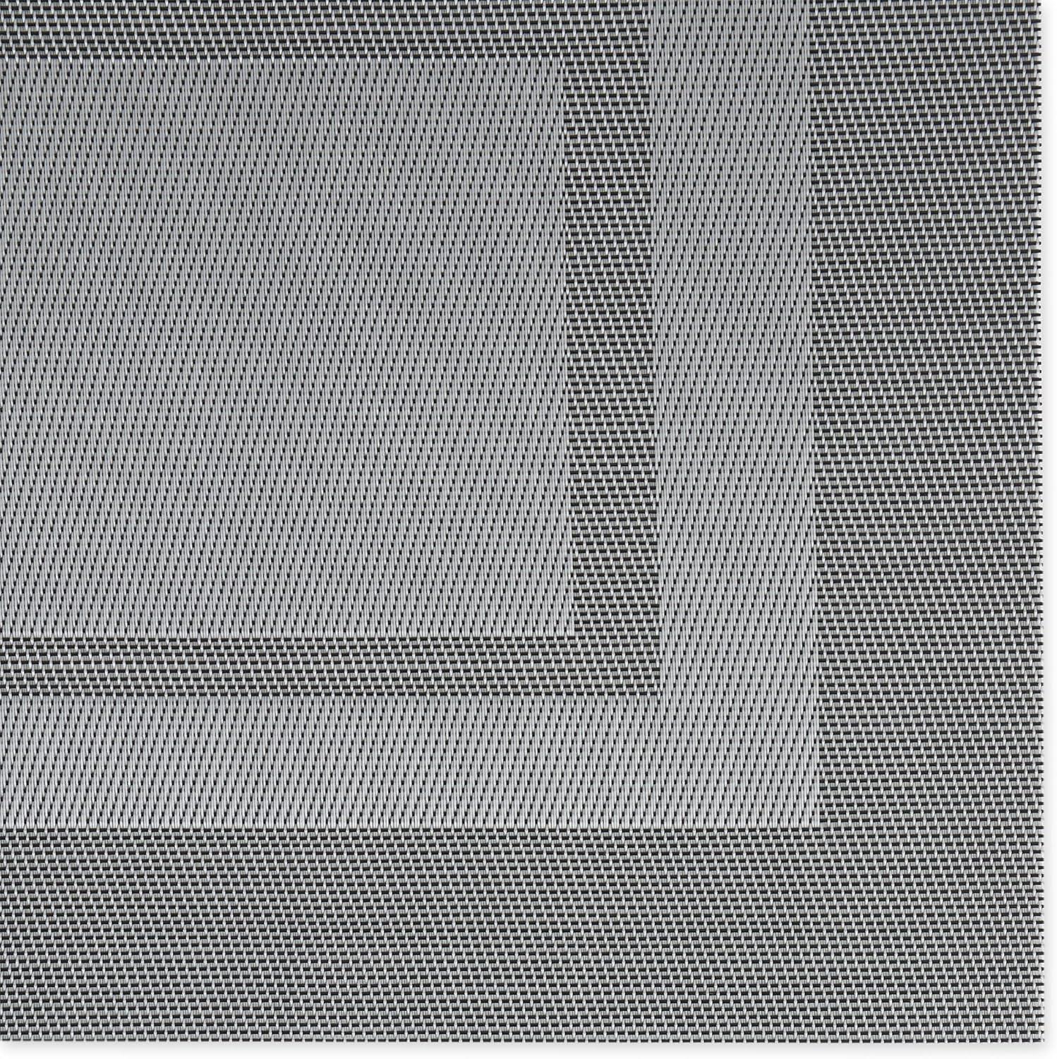 Gray Double Border Vinyl Rectangle Placemats, Set of 6