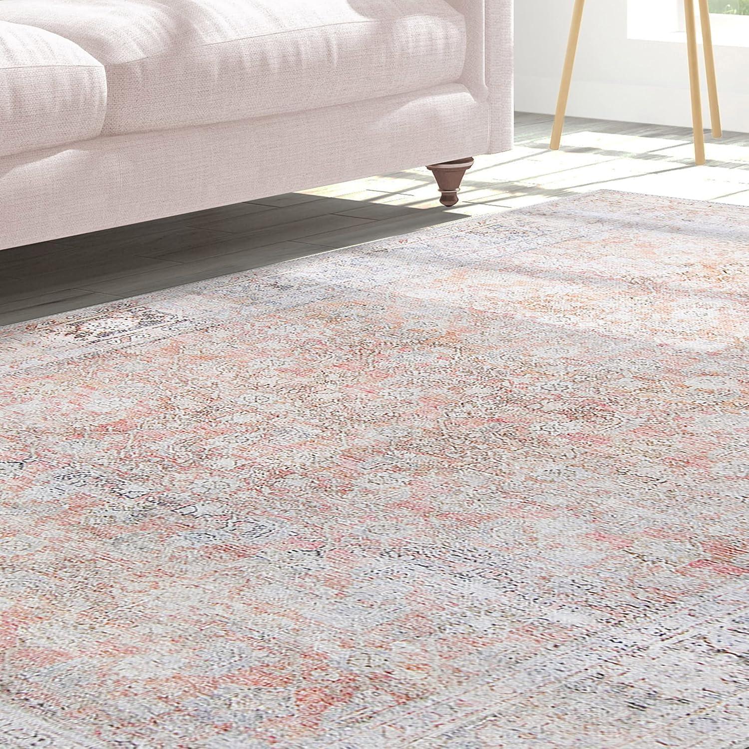 Superior Lottie Distressed Indoor Area Rug, 10' x 14', Butterscotch