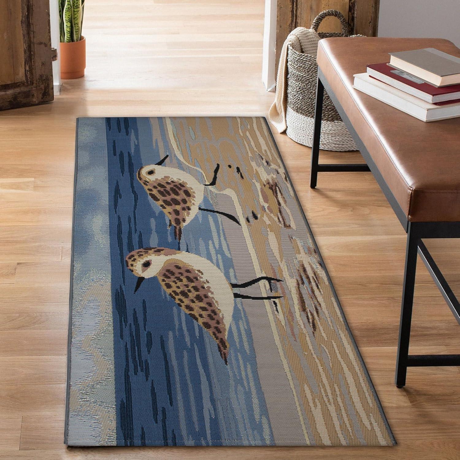Liora Manne Esencia Sandpipers Indoor/Outdoor Mat Sand 1'11" x 4'11"