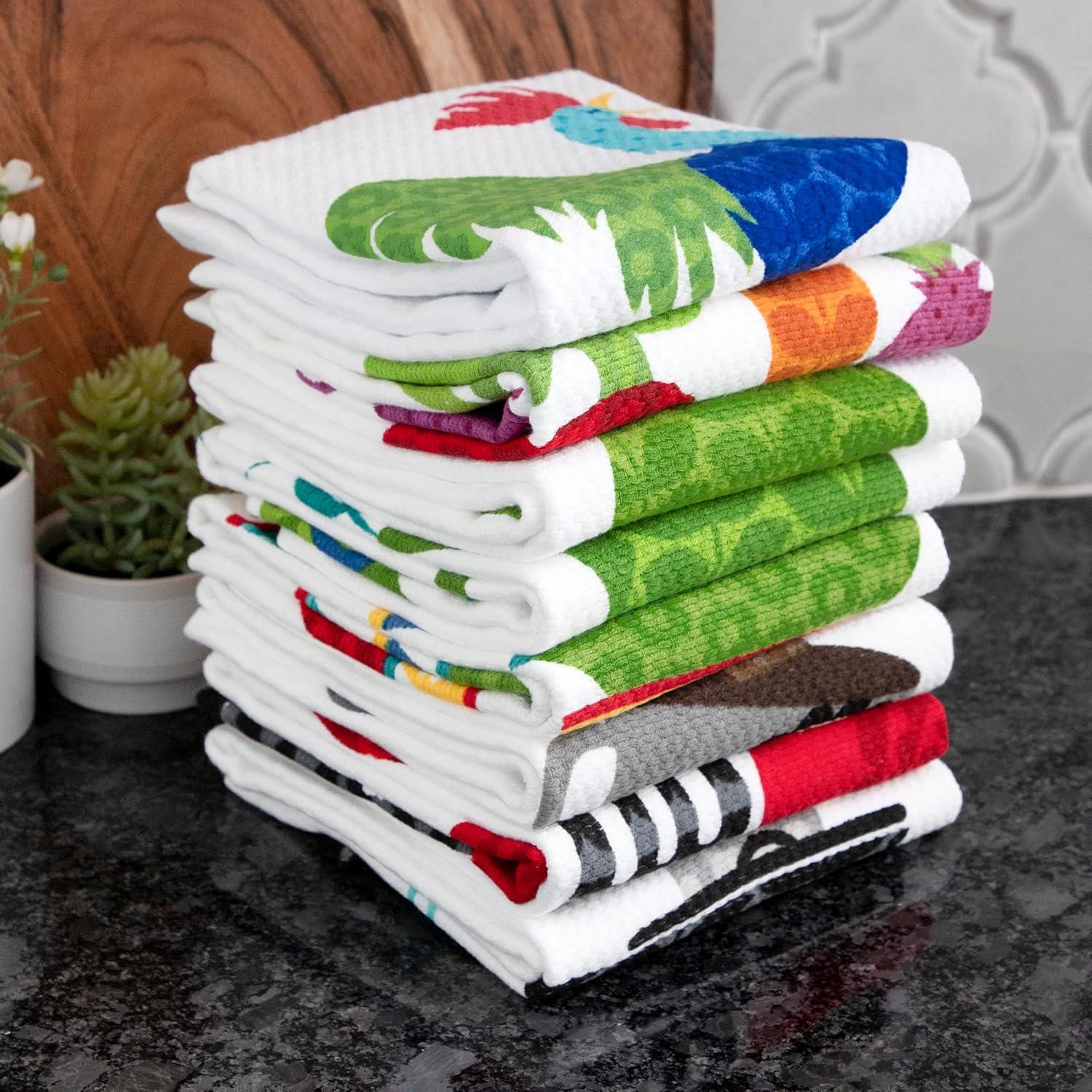 T-fal Veggies Print Dual Kitchen Dishcloth (Set of 2)