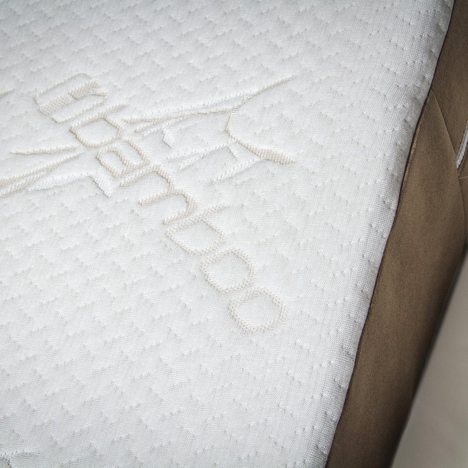 Extra Large White and Camel Memory Foam Wedge Pillow