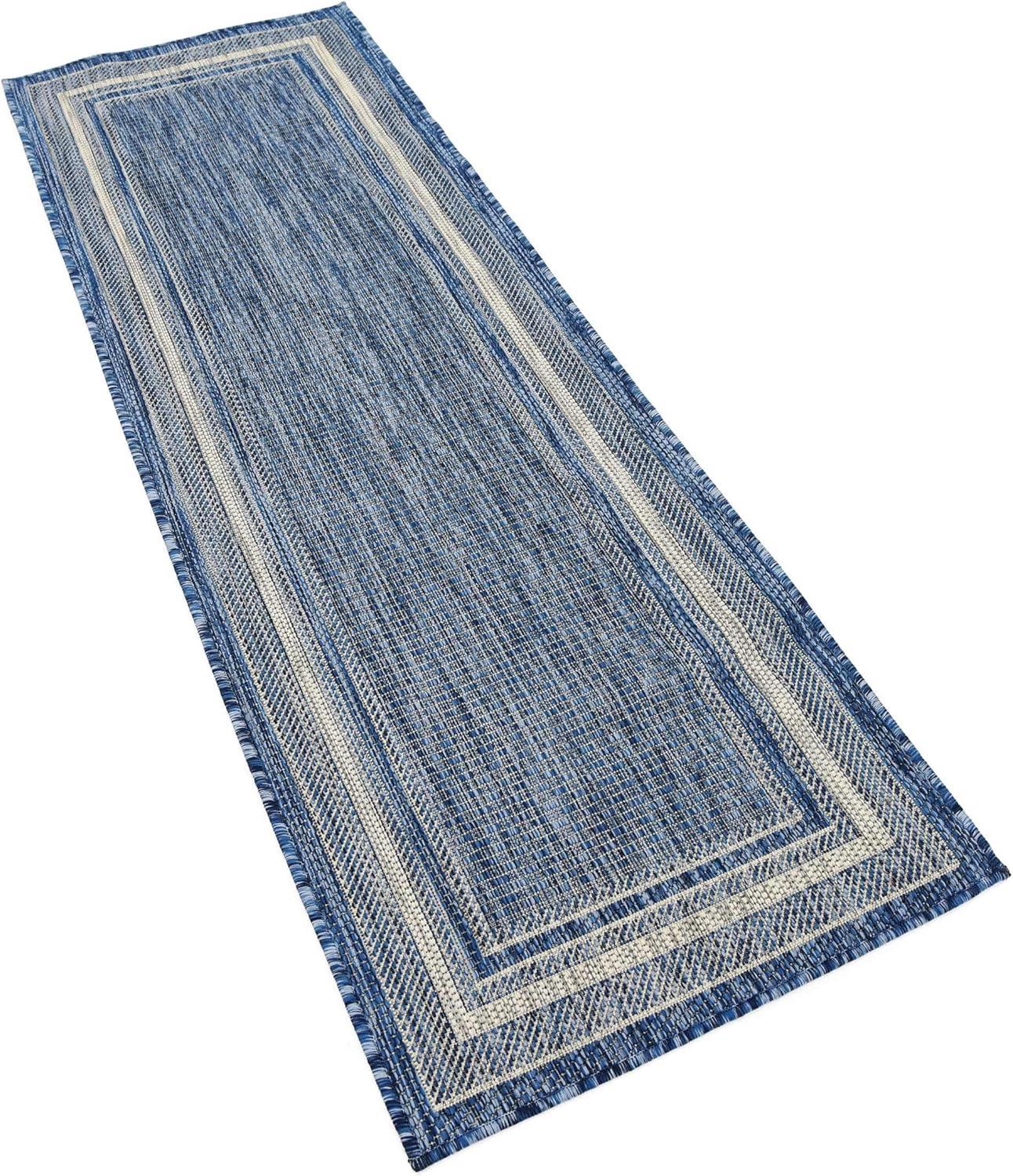 Unique Loom Outdoor Border Soft Border Border Woven Area Rug