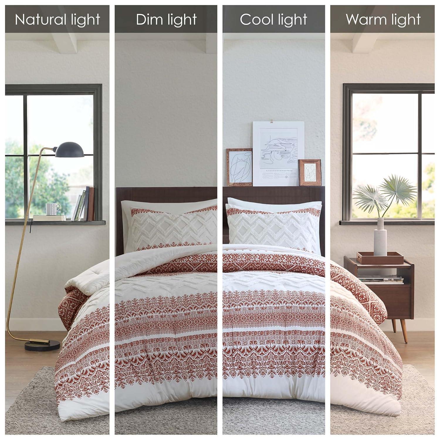 Mila 3 Piece Cotton Comforter Set with Chenille Tufting