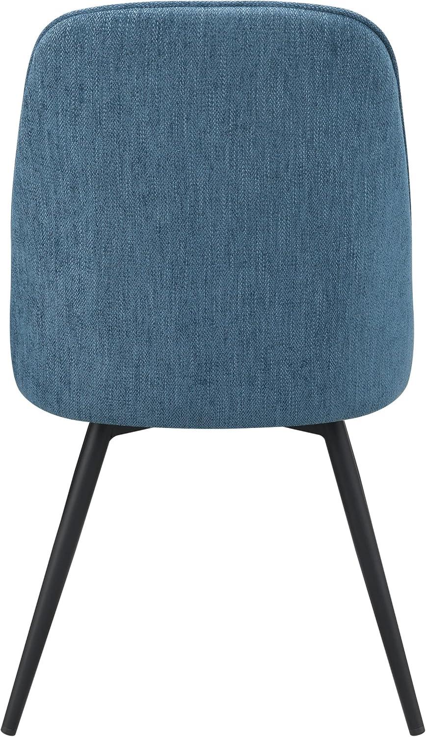 Martel Swivel Chair in Charcoal Herringbone Fabric with Black Legs