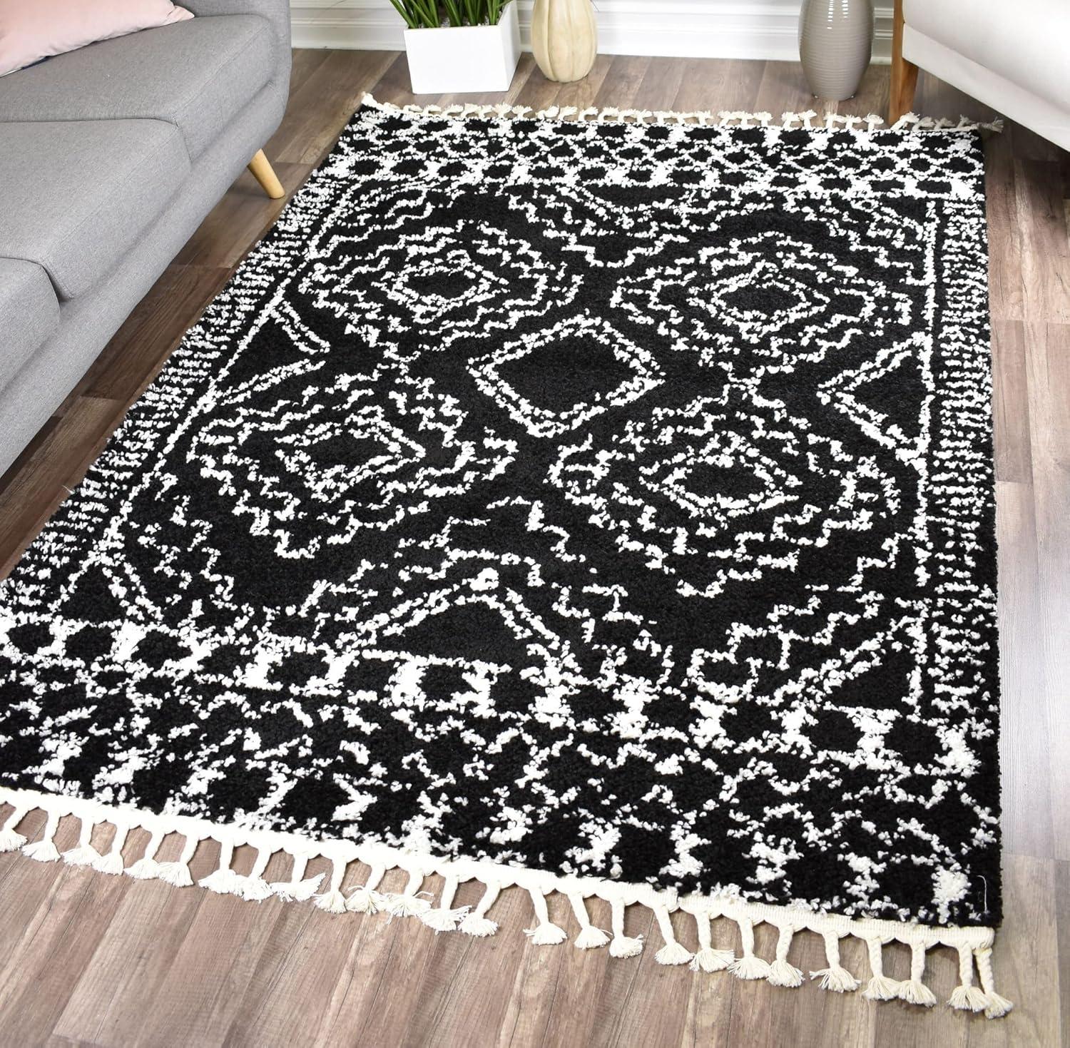 Mason Shag Tribal Sable Area Rug