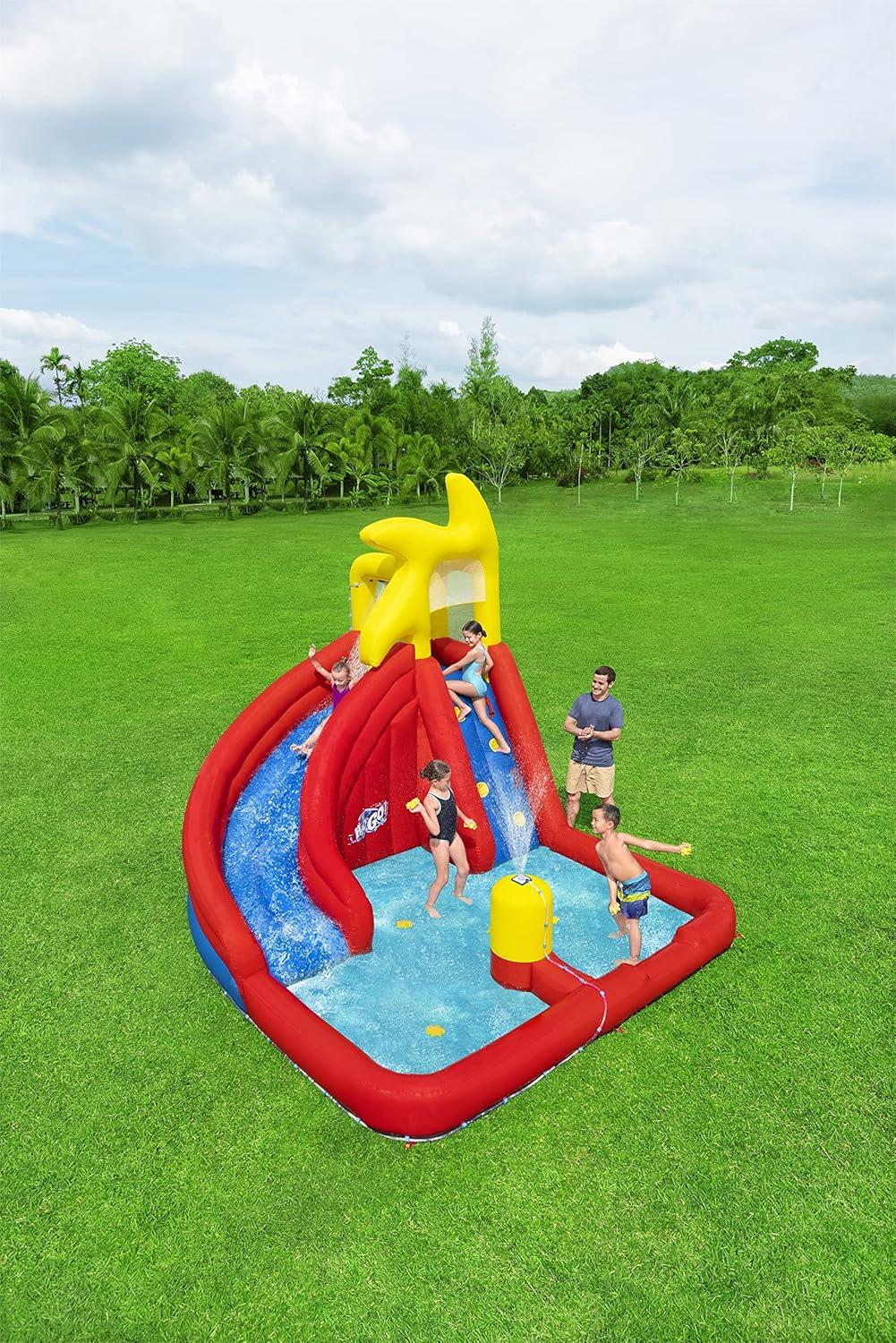 AstroSplash Mega Outdoor Water Park with Slide and Climbing Wall