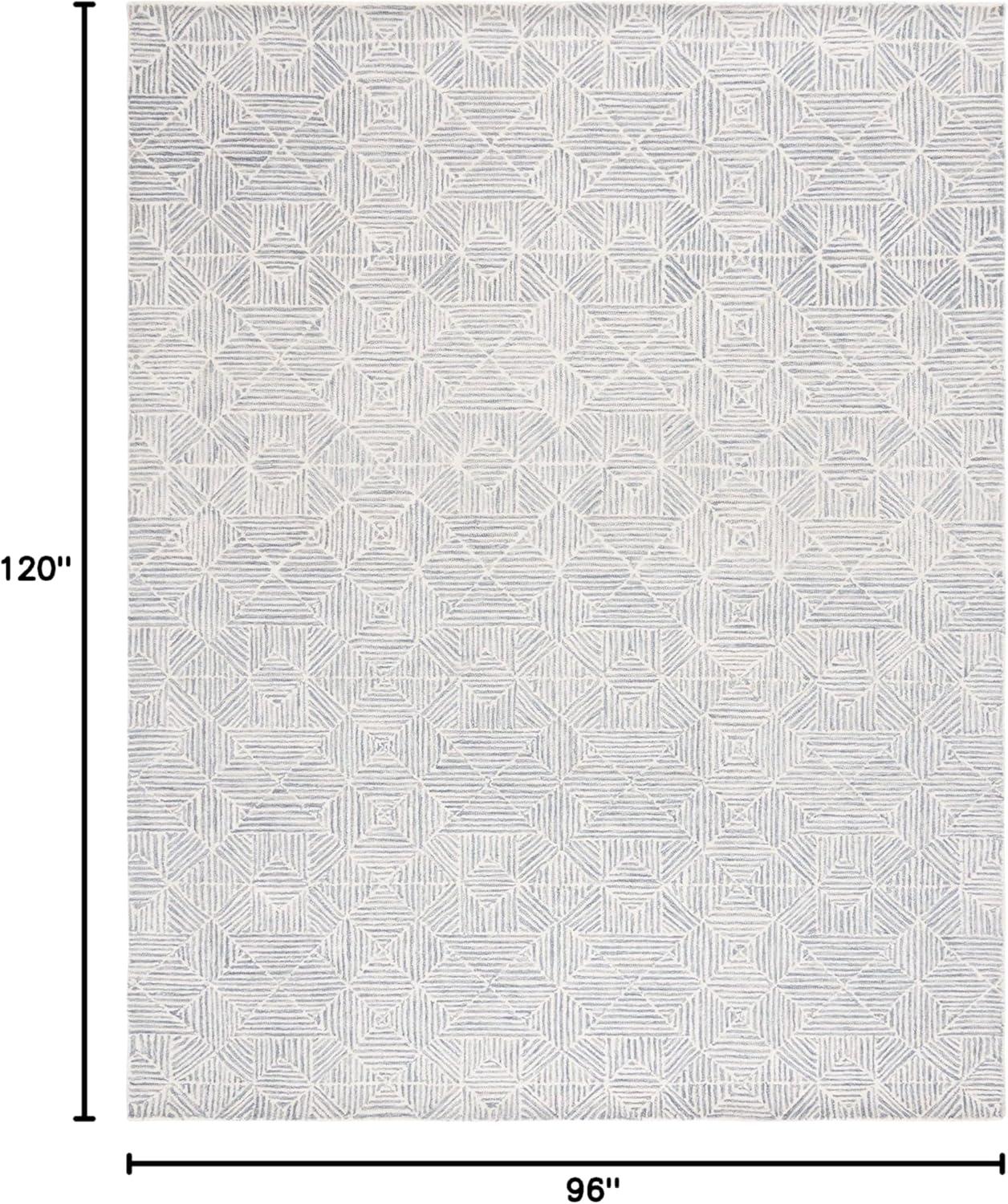 SAFAVIEH Abstract Brock Geometric Area Rug, Grey/Ivory, 8' x 10'