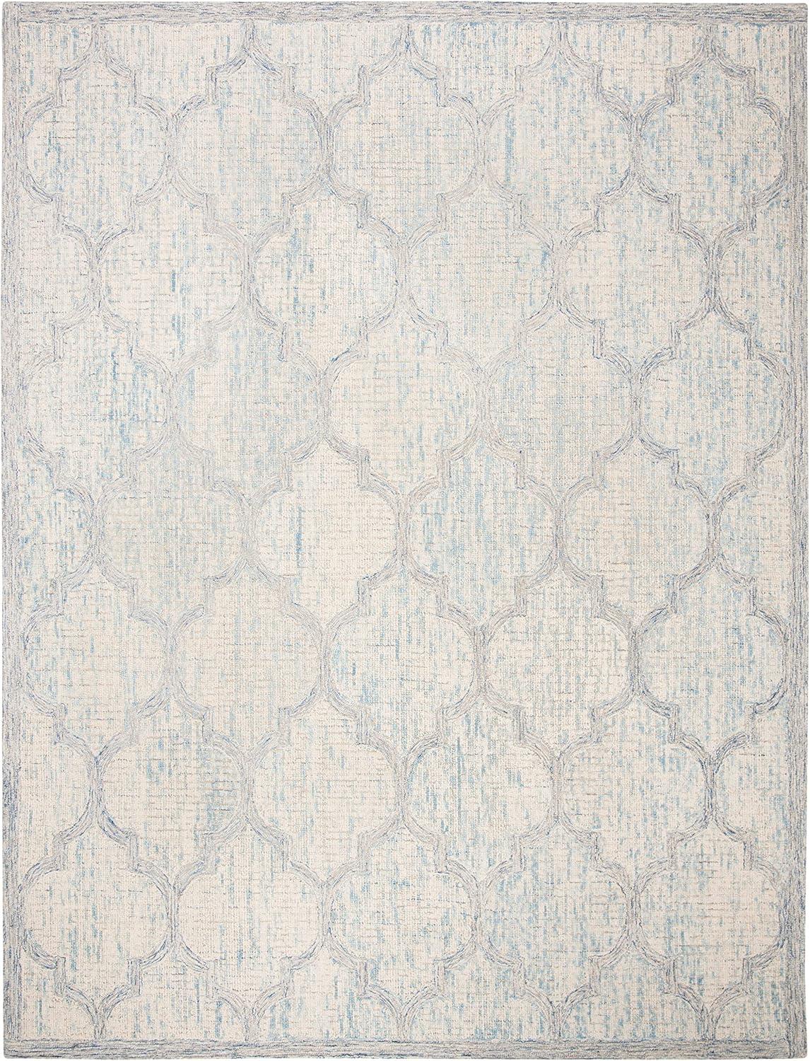 Abstract ABT474 Handmade Indoor Area Rug - Ivory/Light Blue - 6'x9' - Safavieh