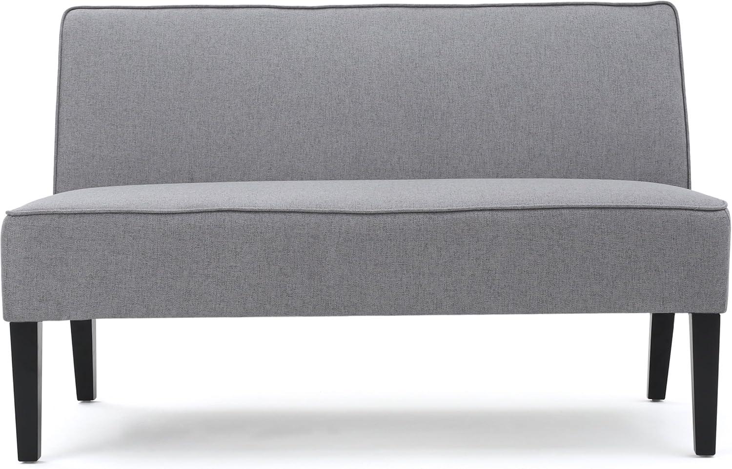 Dejon Loveseat Gray - Christopher Knight Home: Armless, Upholstered, Polyester, Hardwood Frame