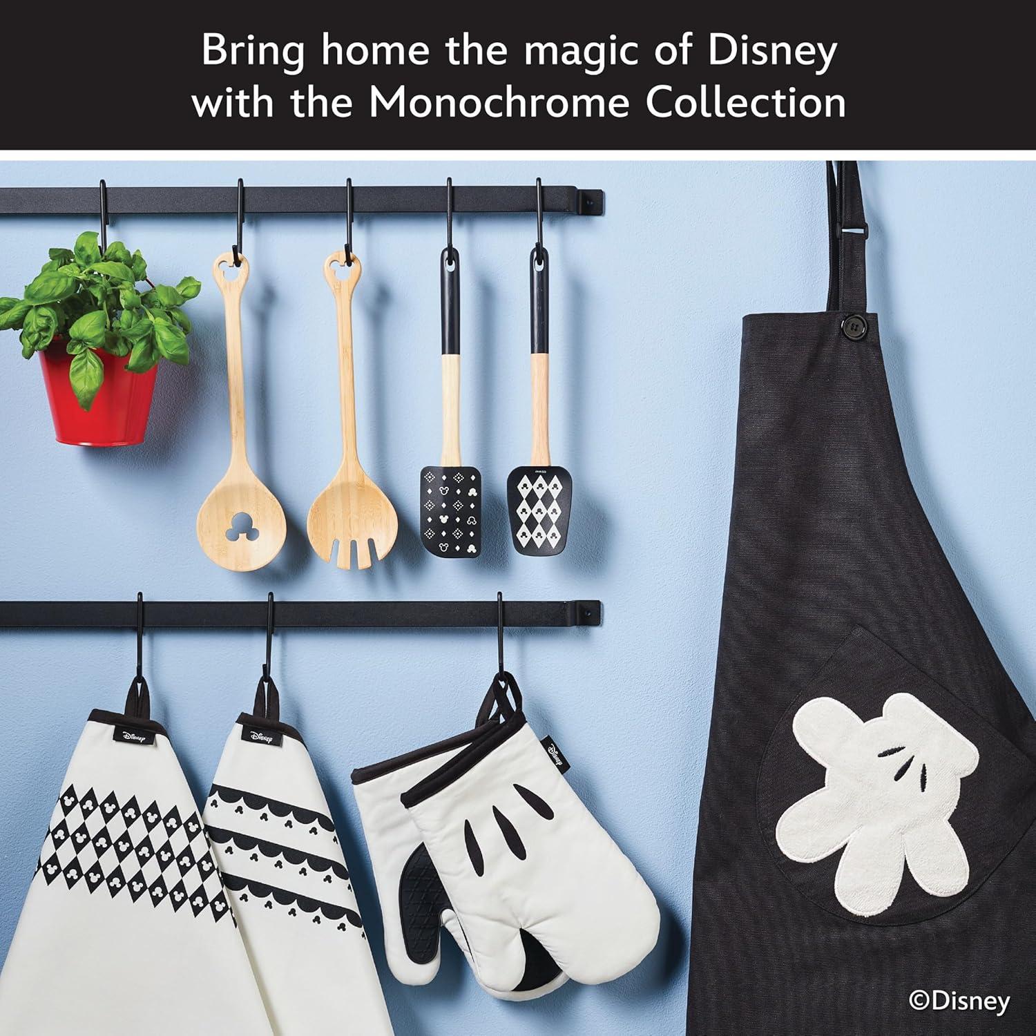 Disney Home Monochrome Spatula and Spoonula Set, 2 Piece, Black