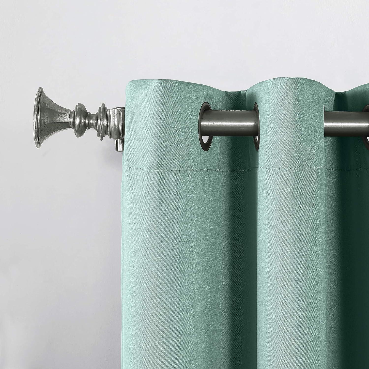 40"x84" Sun Zero Room Darkening Lazlo Grommet Curtain Panel Mineral: Modern Thermal Insulated, Energy Efficient, Noise Reduction