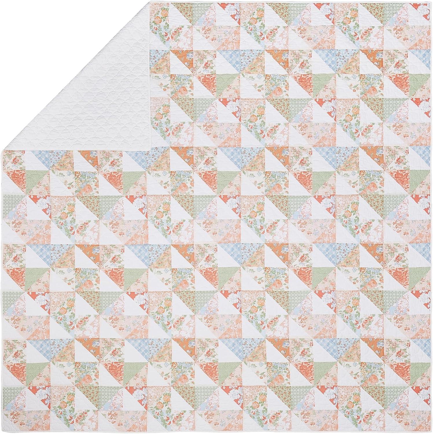 Modern Heirloom Coventry Floral Patchwork Printed Quilt Set