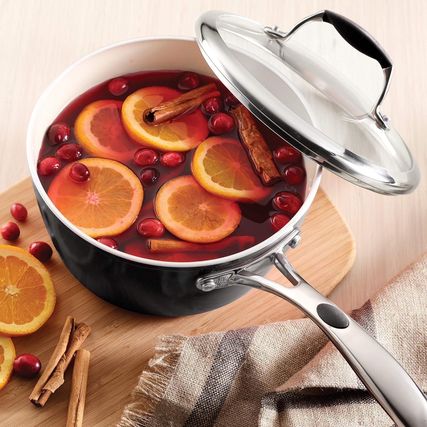 Tramontina Tramontina Gourmet Ceramica Deluxe Saucepan with Lid