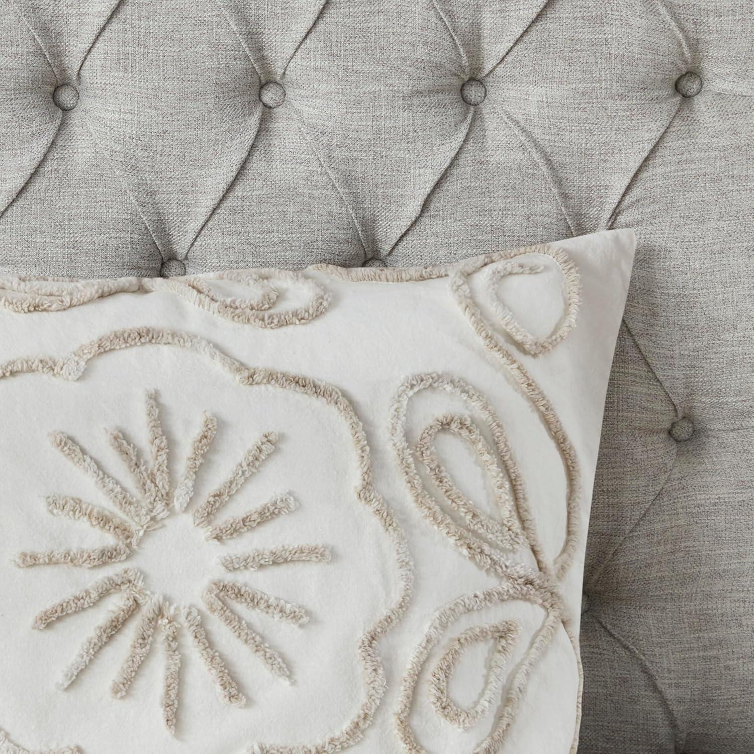 Madison Park Violette 3 Piece Tufted Cotton Chenille Duvet Cover Set