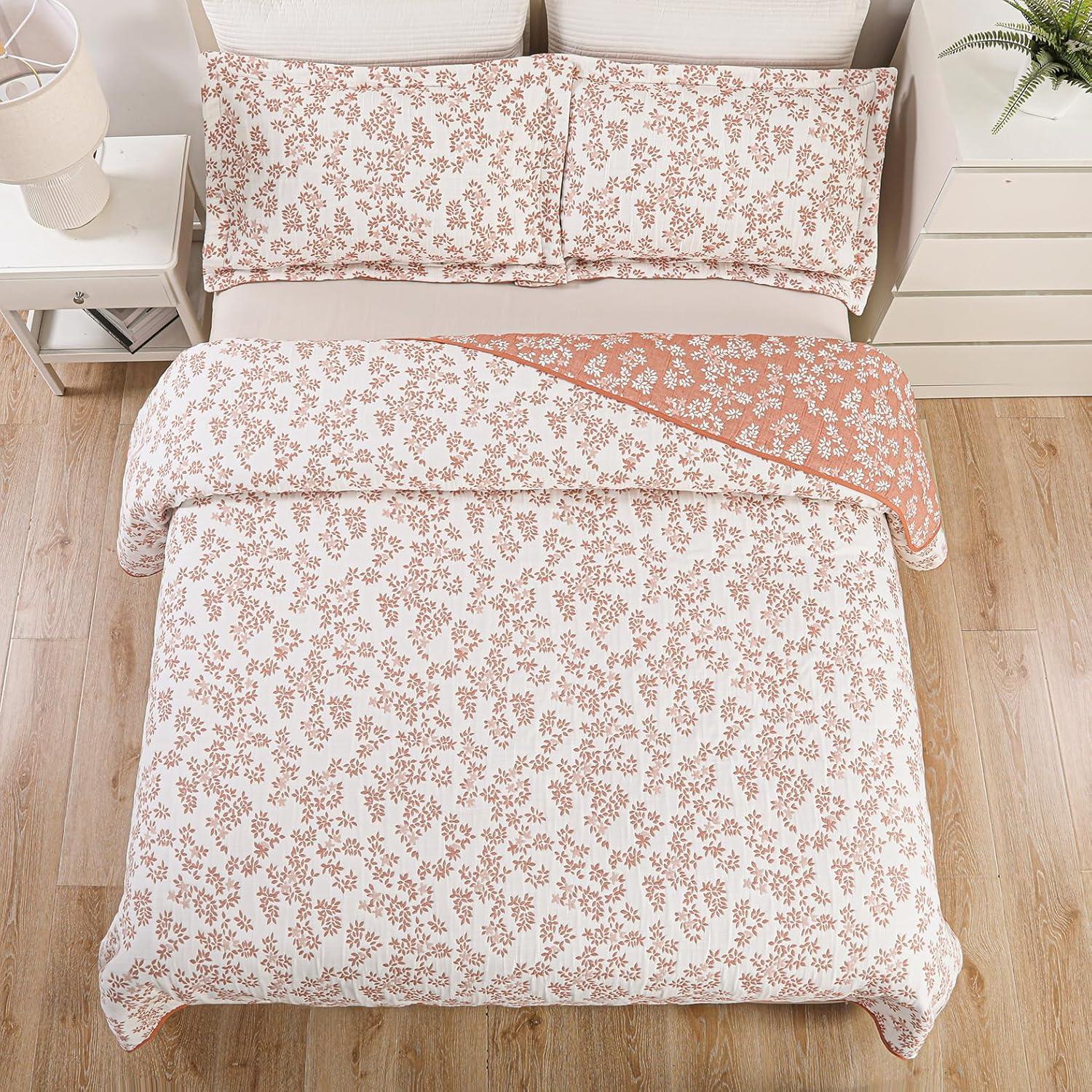 Marina Decoration Percale Floral Quilt Set