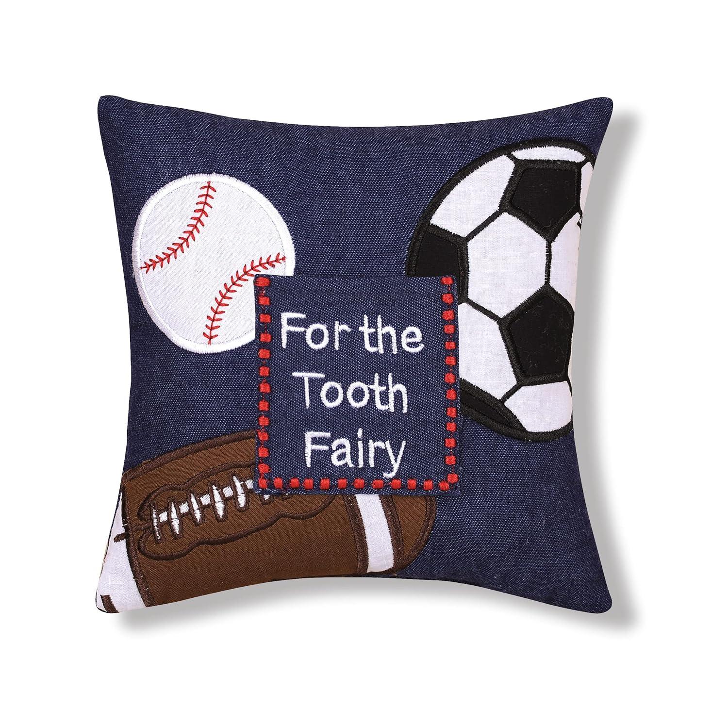 C&F Home 6" x 6" "For the Tooth Fairy" Embroidered Small Petite Size Accent Throw Pillow