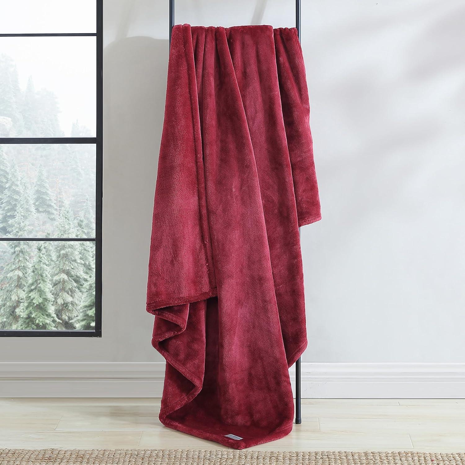 Eddie Bauer Ultra Lux Plush Solid Throw Blanket