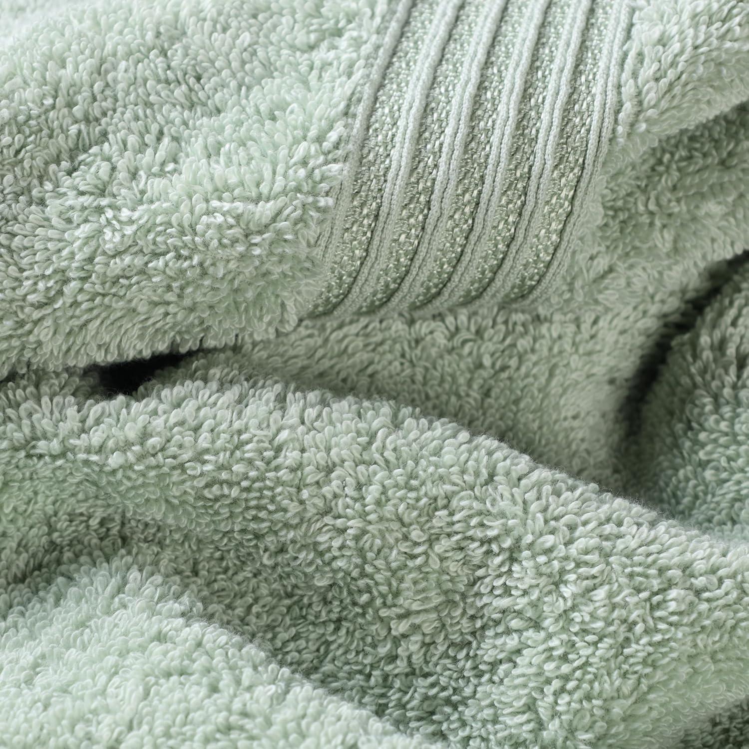 Superior Egyptian Cotton Absorbent 8-Piece Sage Towel Set
