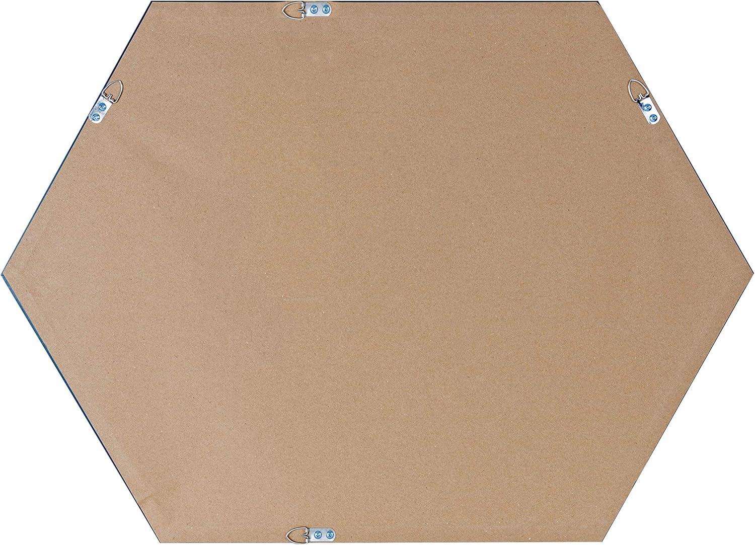 22" x 26" Calder Hexagon Wall Mirror Black - Kate & Laurel All Things Decor: Modern Style, No Assembly, Wall Mounted