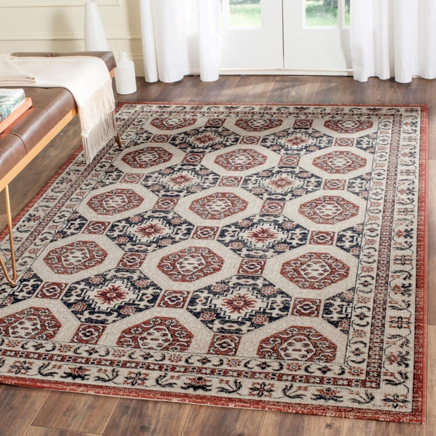 SAFAVIEH Artisan Thurstan Geometric Area Rug, Brown/Ivory, 10' x 14'