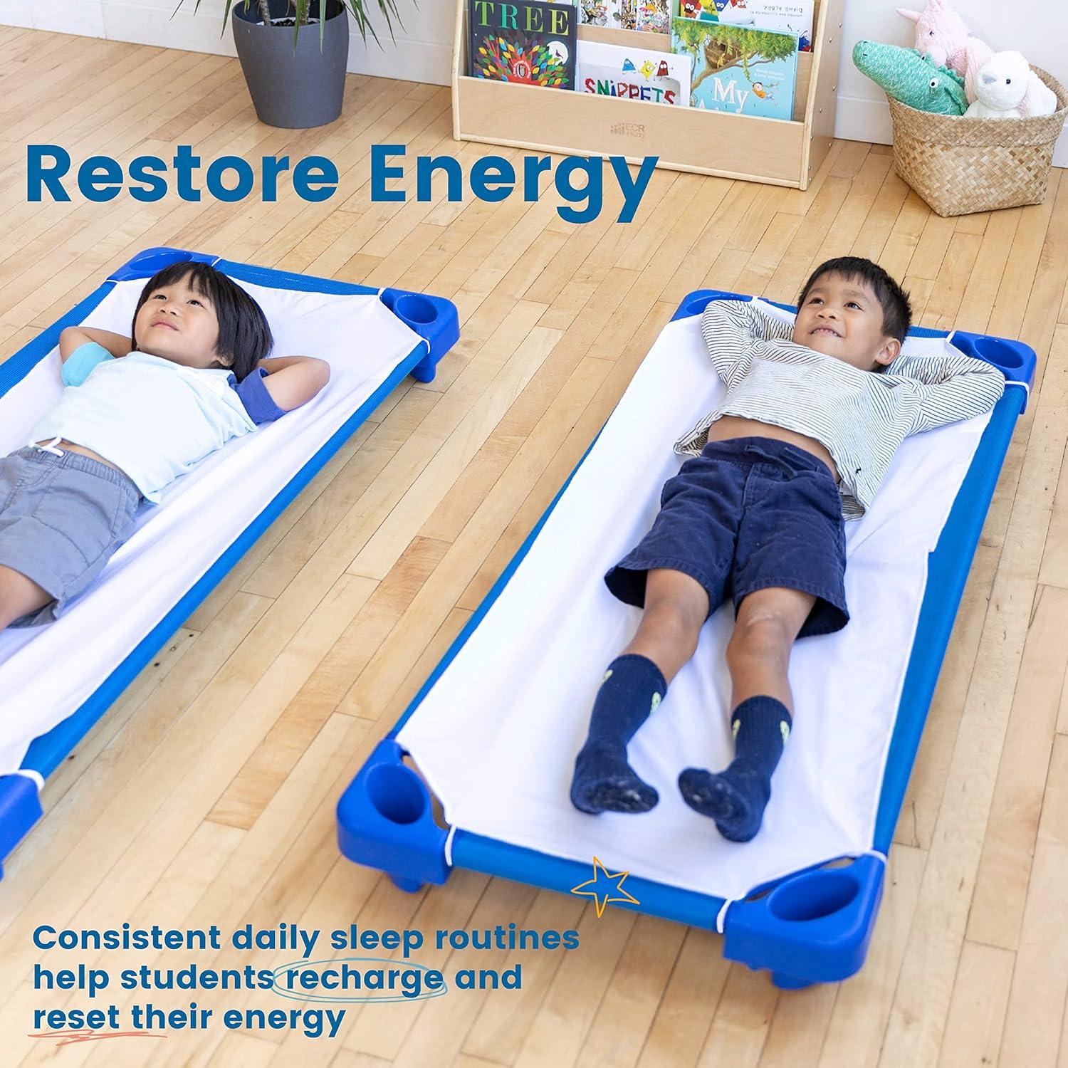 ECR4Kids ECR4Kids Cot Sheet, Toddler Size, Rest Time Accessories, White, 12-Pack (Set of 12)