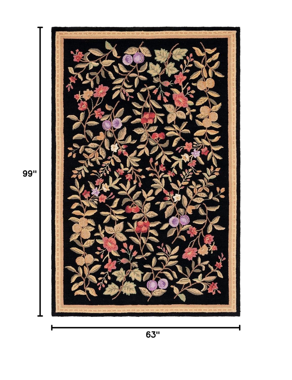 Chelsea HK210 Hand Hooked Area Rug - Black - 5'3"x8'3" - Safavieh.