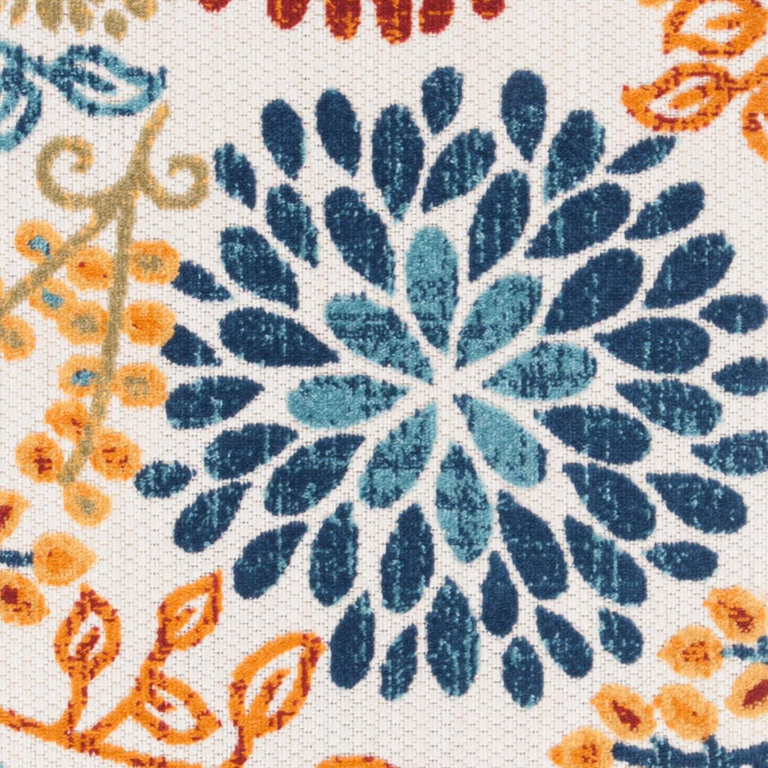 Cabana CBN832 Power Loomed Indoor/Outdoor Area Rug - Creme/Red - 5'3"x7'6" - Safavieh