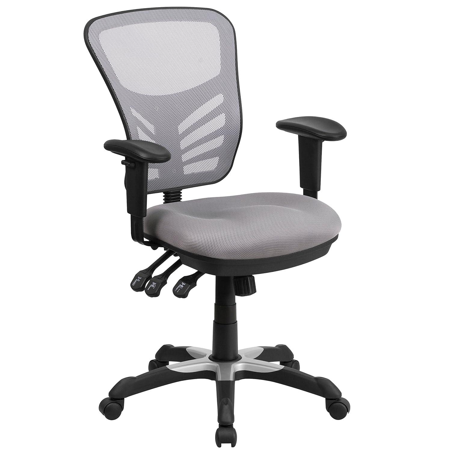 Flash Furniture Siyer Mid-Back Mesh Ergonomic Office Chair with Adjustable Arms