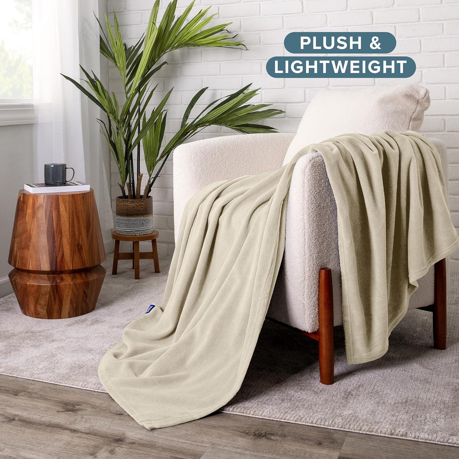 Bare Home Lightweight Polar Fleece Blanket