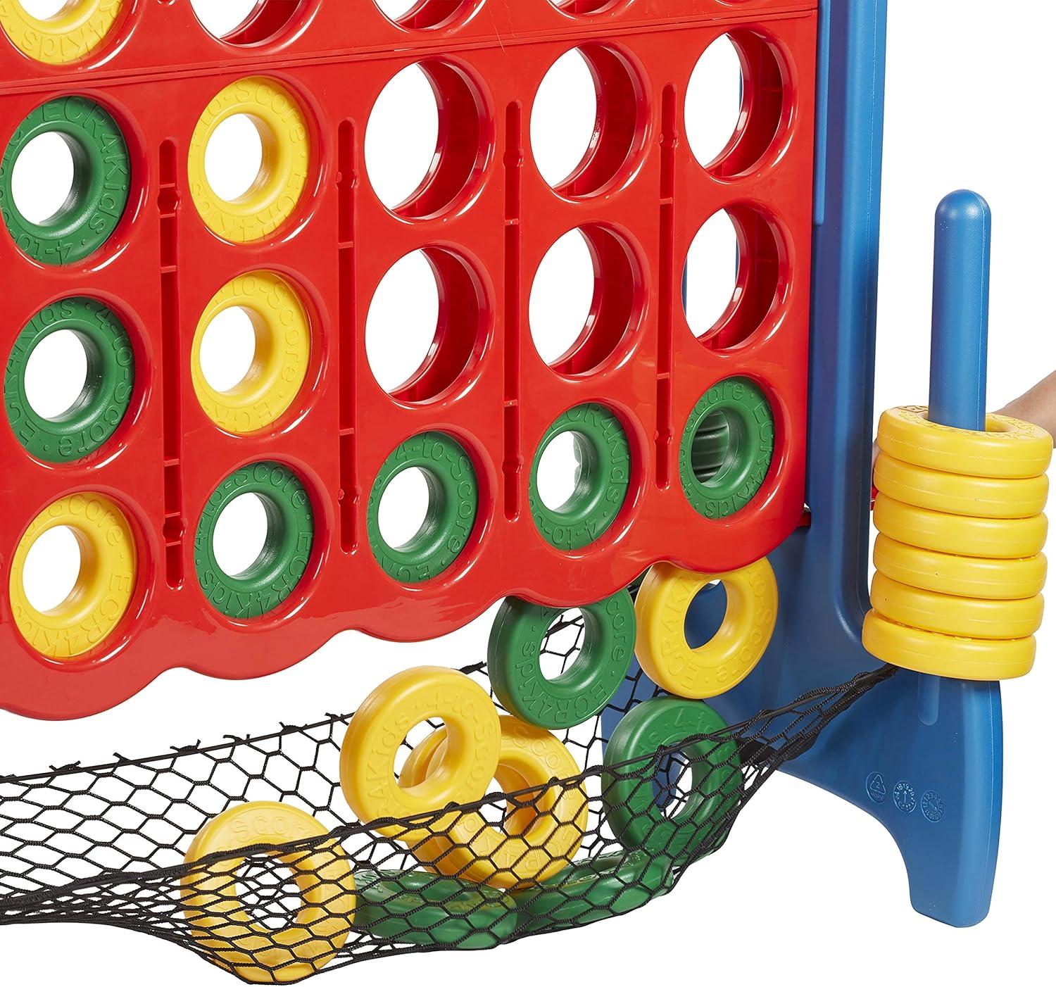 ECR4Kids ECR4Kids Jumbo 4-To-Score with Mesh Net and Carry Bag, Giant Game, Assorted