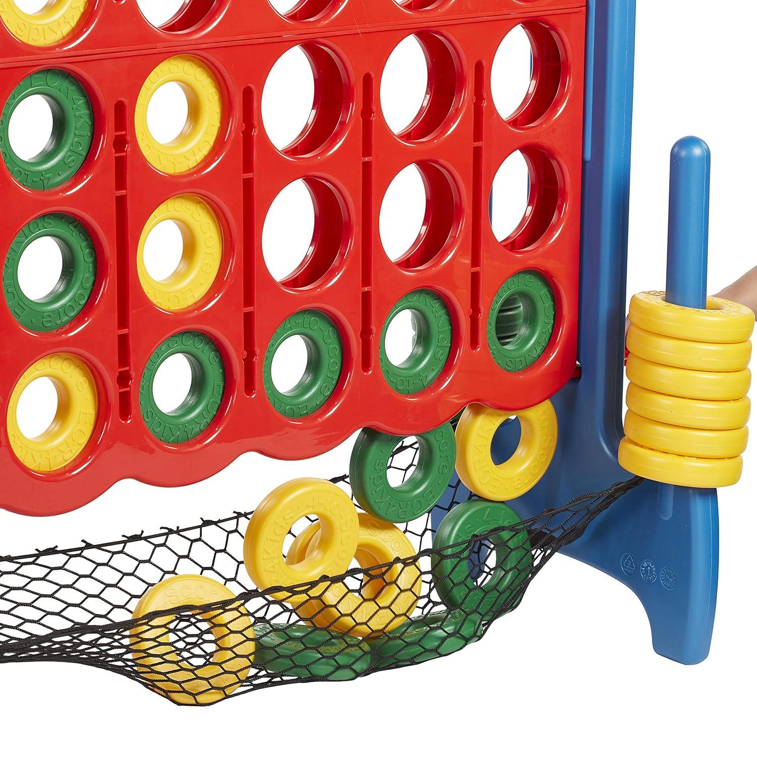 ECR4Kids ECR4Kids Jumbo 4-To-Score with Mesh Net and Carry Bag, Giant Game, Assorted