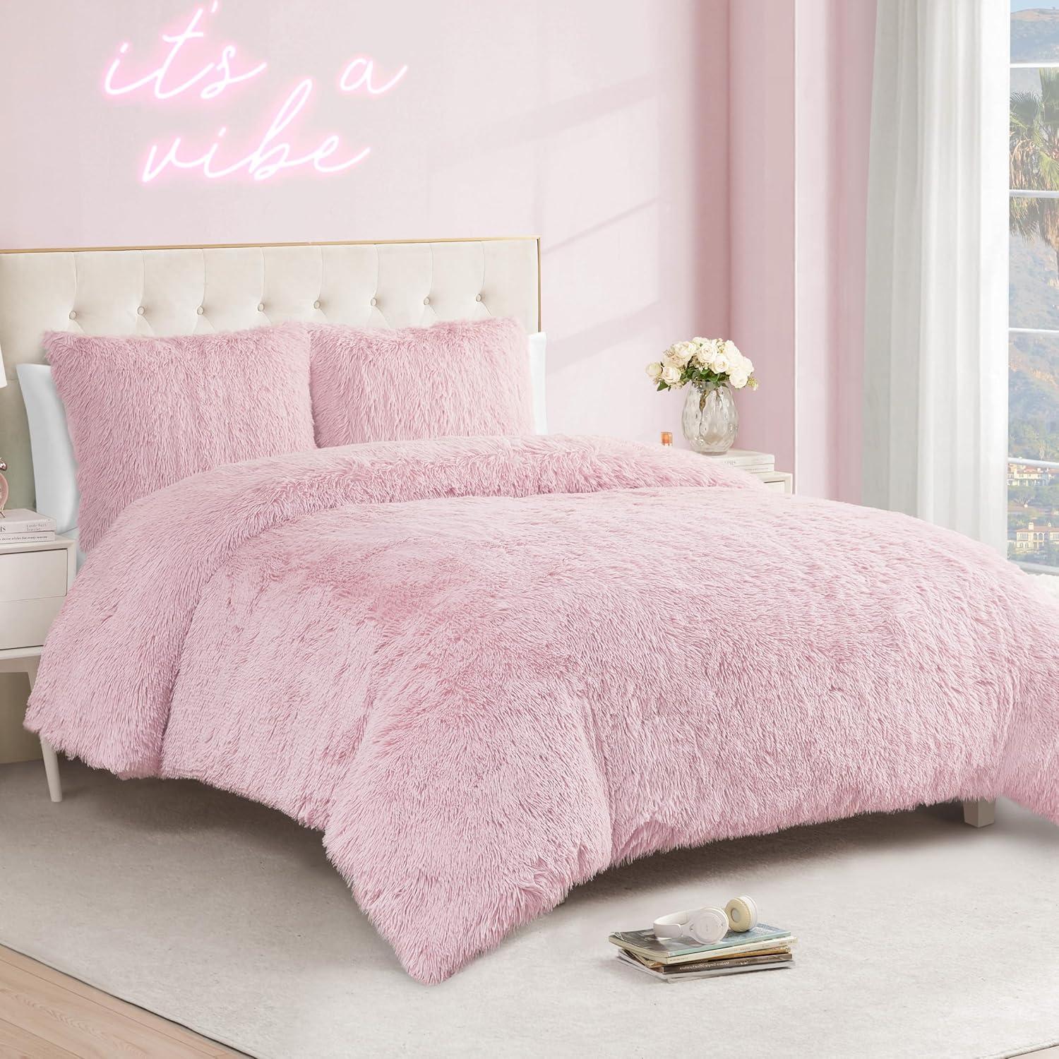 Juicy Couture Juicy Couture Shaggy Faux Fur Comforter & Shams Bedding Sets