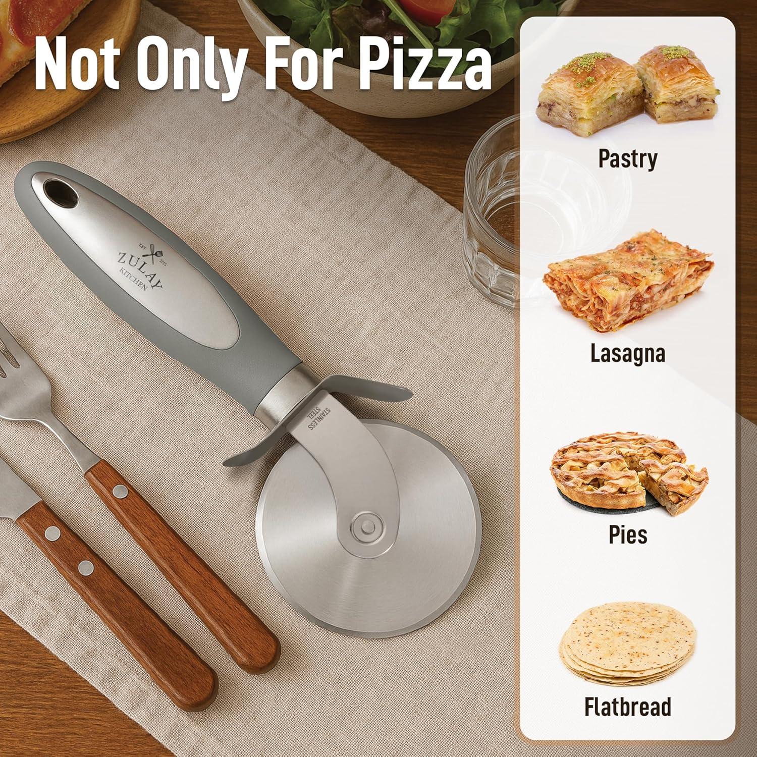 Zulay Kitchen Zulay Kitchen Pizza Cutter Wheel with Stainless Steel blade and guards Pizza Slicer Non-Slip Handle