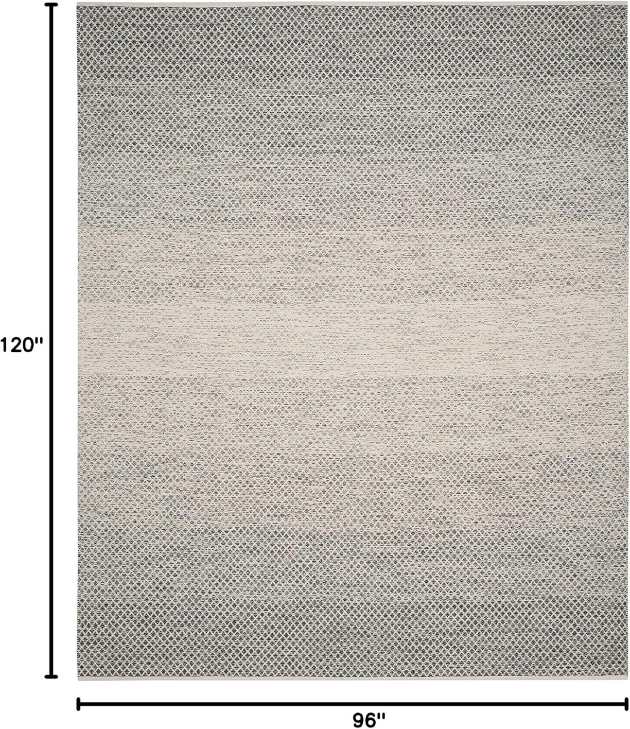 Montauk MTK601 Hand Woven Indoor Area Rug - Black/Ivory - 8'x10' - Safavieh