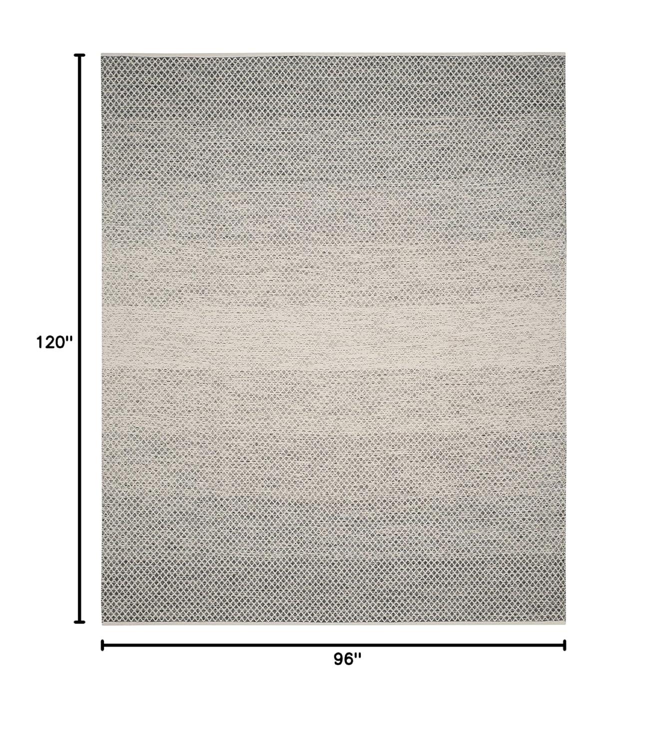 Montauk MTK601 Hand Woven Indoor Area Rug - Black/Ivory - 8'x10' - Safavieh