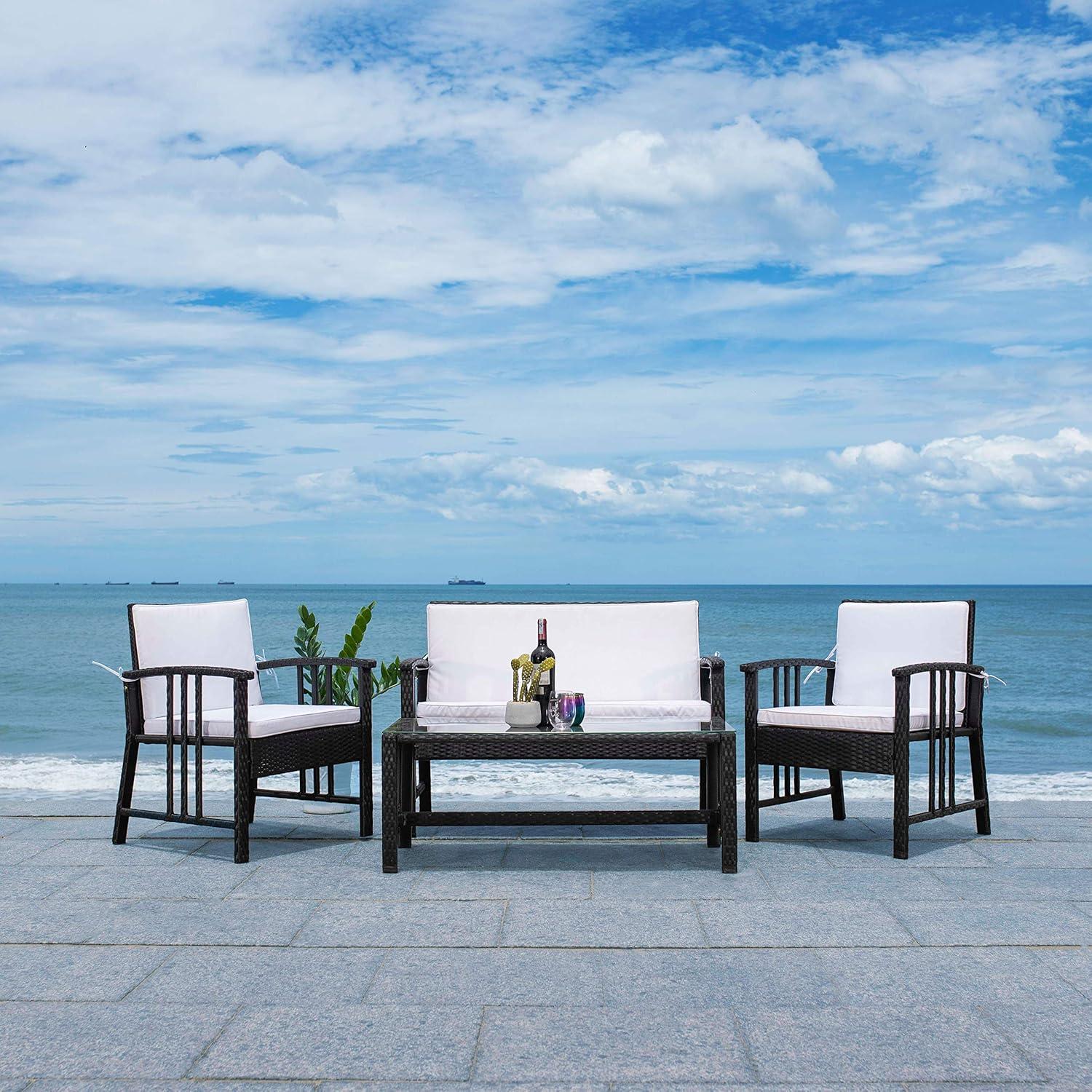 Reslor 4 Piece Patio Outdoor Living Set  - Safavieh